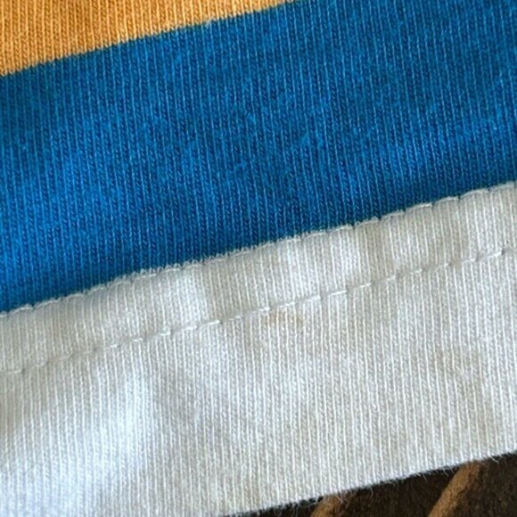 VANS Colorful Striped Cropped Polo Shirt Top Red Yellow Blue Sz Small - Picture 15 of 15